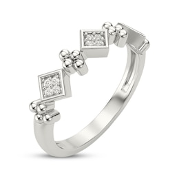 Diamond Geometric Fashion Ring 1/20 ct tw Sterling Silver
