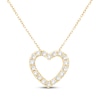 Thumbnail Image 1 of KAY Signature Collection Lab-Grown Diamond Heart Necklace 1/4 ct tw 10K Yellow Gold 18"