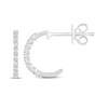 Thumbnail Image 3 of KAY Lab-Grown Diamonds J-Hoop Earrings 1/10 ct tw Sterling Silver