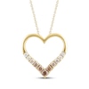 Thumbnail Image 1 of Desert Diamonds Heart Frame Necklace 1/3 ct tw 10K Yellow Gold 18"