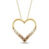 Thumbnail Image 2 of Desert Diamonds Heart Frame Necklace 1/3 ct tw 10K Yellow Gold 18"