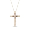 Thumbnail Image 1 of Desert Diamonds Cross Necklace 1/2 ct tw 10K Yellow Gold 18"