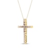 Thumbnail Image 2 of Desert Diamonds Cross Necklace 1/2 ct tw 10K Yellow Gold 18"