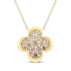 Thumbnail Image 1 of Desert Diamonds Pavé Clover Necklace 1/2 ct tw 18K Yellow Gold-Plated Sterling Silver 18"