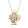 Thumbnail Image 2 of Desert Diamonds Pavé Clover Necklace 1/2 ct tw 18K Yellow Gold-Plated Sterling Silver 18"
