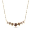Thumbnail Image 1 of Desert Diamonds Graduated Curved Bar Necklace 1/3 ct tw 18K Yellow Gold-Plated Sterling Silver 18"