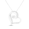 Thumbnail Image 1 of Unstoppable Love Diamond Heart Necklace 1/5 ct tw Sterling Silver 18"