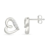Thumbnail Image 2 of KAY Lab-Grown Diamond Accent Slanted Open Heart Stud Earrings Sterling Silver