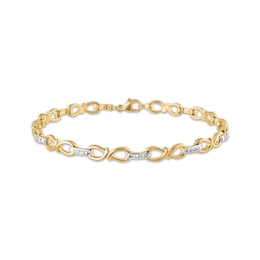 KAY Lab-Grown Diamonds Infinity Link Bracelet 1/4 ct tw 10K Yellow Gold
