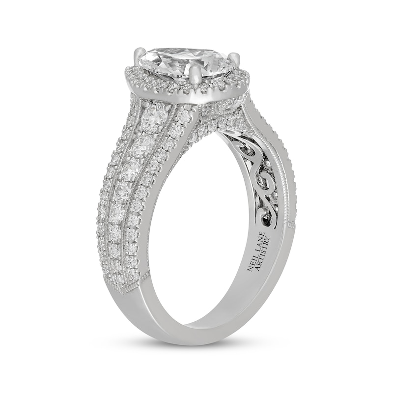 Main Image 2 of Neil Lane Artistry Pear-Shaped Lab-Grown Diamond Engagement Ring 3 ct tw 14K White Gold