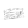Thumbnail Image 1 of White Lab-Created Sapphire Multi-Row Ring Sterling Silver