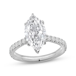 Now + Forever Certified Lab-Grown Diamonds Marquise-Cut Engagement Ring 3-1/2 ct tw Platinum