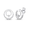 Thumbnail Image 1 of Mom + Me Lab-Grown Diamond Double Circle Stud Earrings 1/4 ct tw Sterling Silver