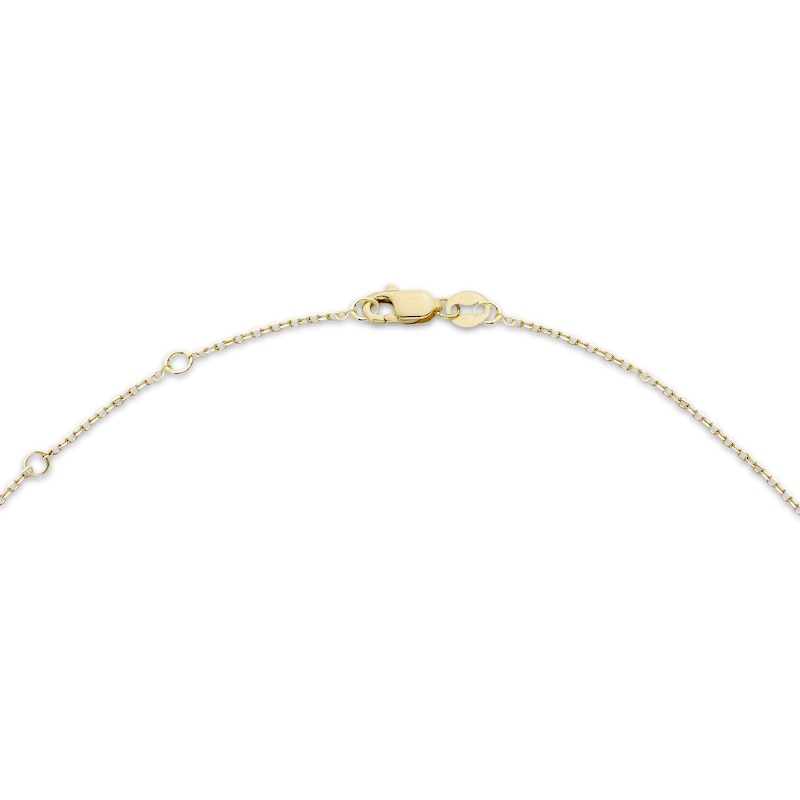 Main Image 3 of JOUJE Collection Lab-Grown Diamond & Bead Scatter Smile Necklace 1/4 ct tw 10K Yellow Gold 18"