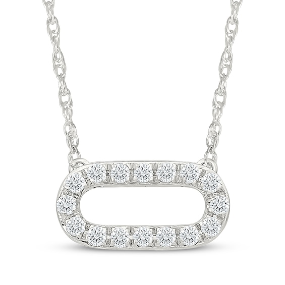 KAY Lab-Grown Diamonds Capsule Necklace 1/5 ct tw Sterling Silver 18"