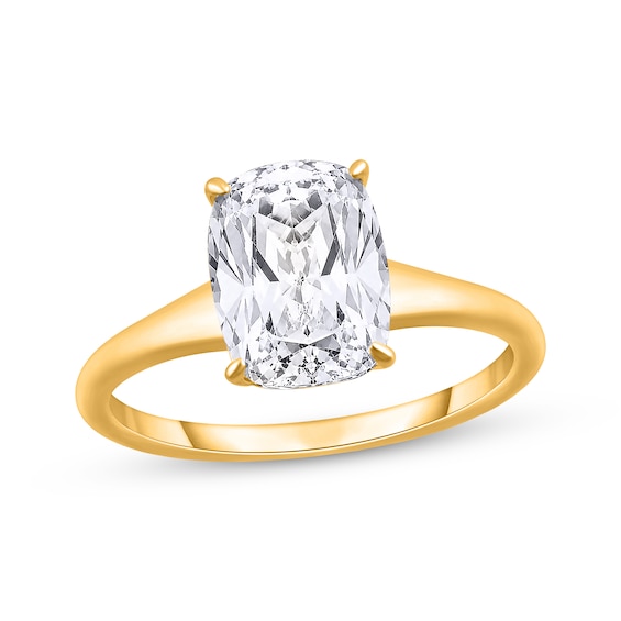 Now + Forever Lab-Grown Diamonds Certified Cushion-Cut Solitaire Engagement Ring 2 ct tw 14K Yellow Gold (F/VS2)