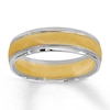 Men's Wedding Band 10K Two-Tone Gold 6mm