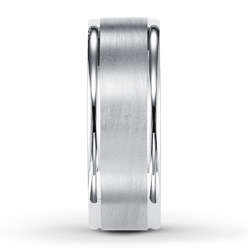 Main Image 3 of Wedding Band 10K White Gold 8mm Size 10