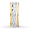Thumbnail Image 2 of Now + Forever Wedding Band 10K Two-Tone Gold 8mm