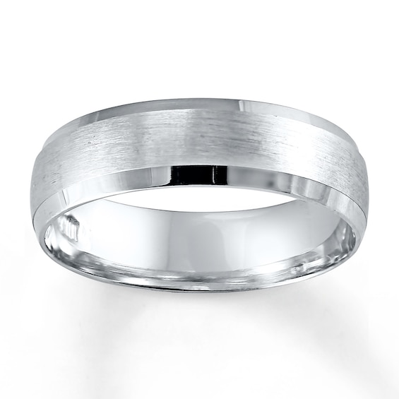 Wedding Band 10K White Gold 6mm | Kay