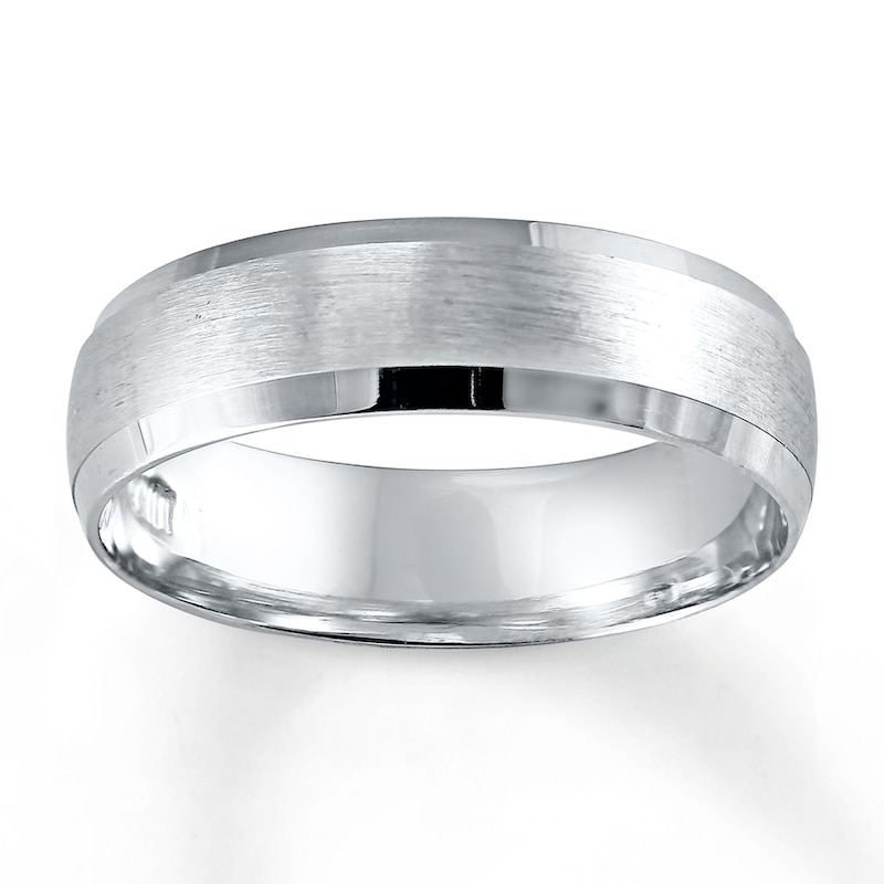 Main Image 1 of Now + Forever Wedding Band 10K White Gold 6mm