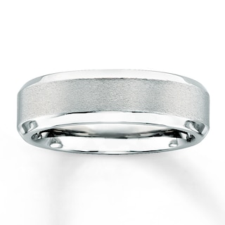 Now + Forever Brushed Stripe Wedding Band Stainless Steel 7mm