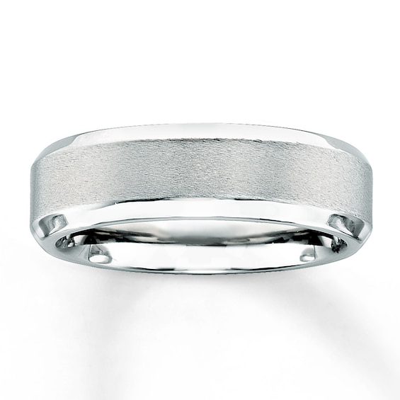 Now + Forever Brushed Stripe Wedding Band Stainless Steel 7mm