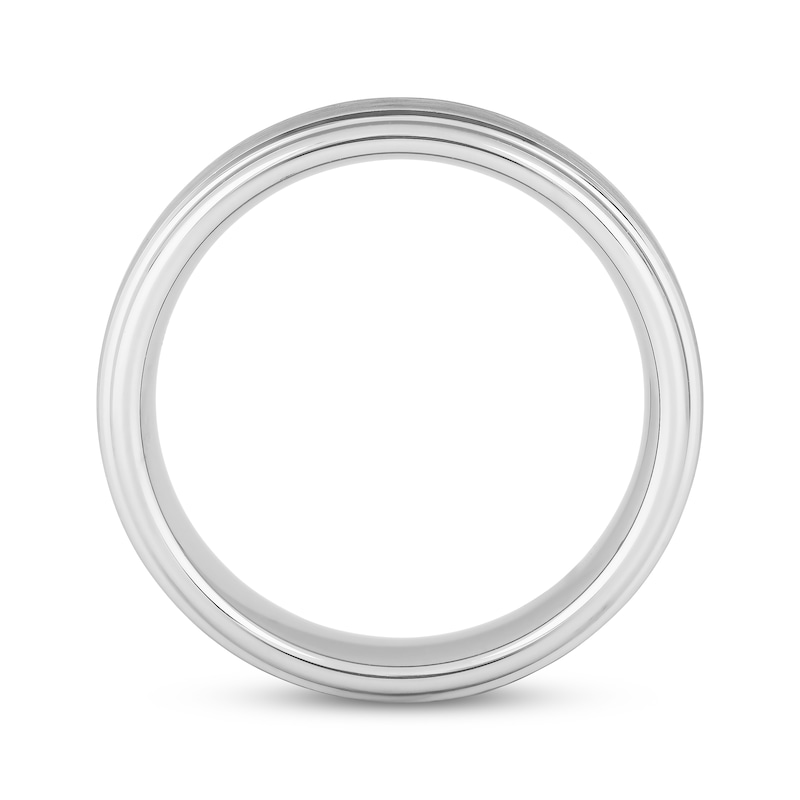 Main Image 3 of 6mm Wedding Band White Tungsten Carbide Size 10