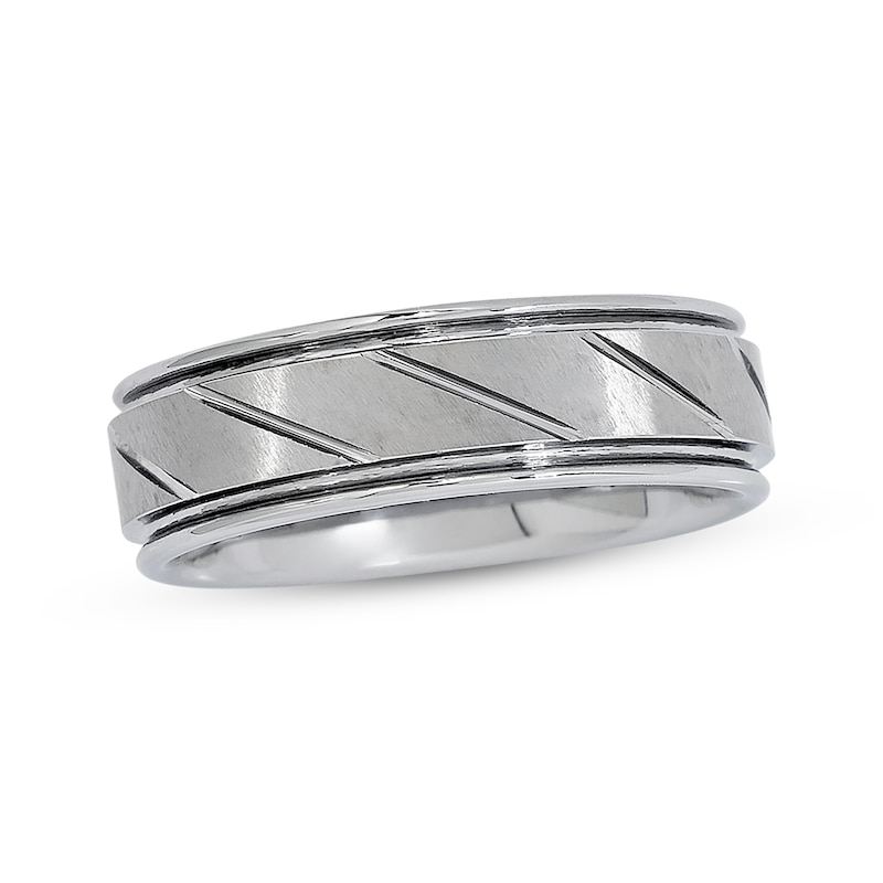 Main Image 1 of 7mm Wedding Band Tungsten Carbide Size 10