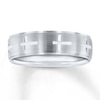 Thumbnail Image 1 of Now + Forever Cross Wedding Band 10K White Gold 7mm