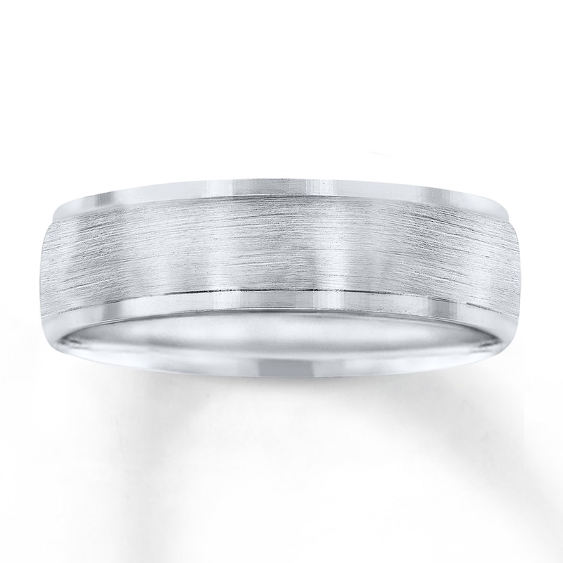 Main Image 1 of Now + Forever Wedding Band 10K White Gold 6mm