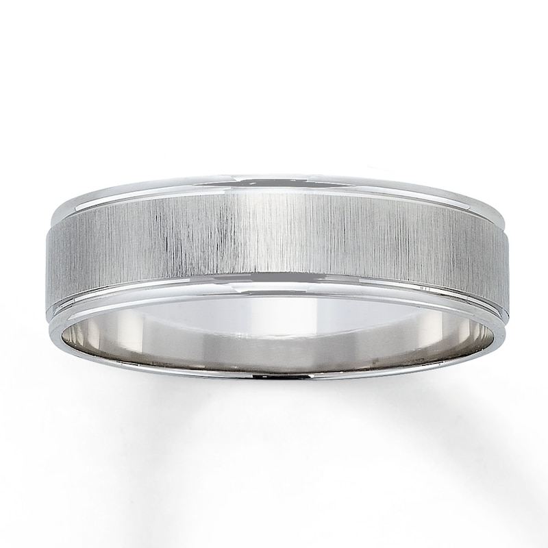 Main Image 1 of Now + Forever Wedding Band 10K White Gold 6mm