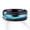 Thumbnail Image 1 of Now + Forever Wedding Band Blue & Black Ion-Plating Stainless Steel 8mm