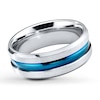 Thumbnail Image 1 of Now + Forever Wedding Band Blue Ion-Plated Stainless Steel 8mm