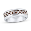 Thumbnail Image 1 of Now + Forever Men's Wedding Band Brown Enamel Stainless Steel