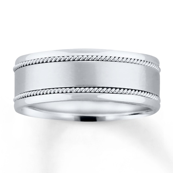 Now + Forever Wedding Band 10K White Gold 7mm