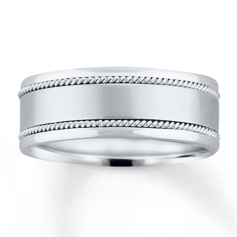 Main Image 1 of Now + Forever Wedding Band 10K White Gold 7mm