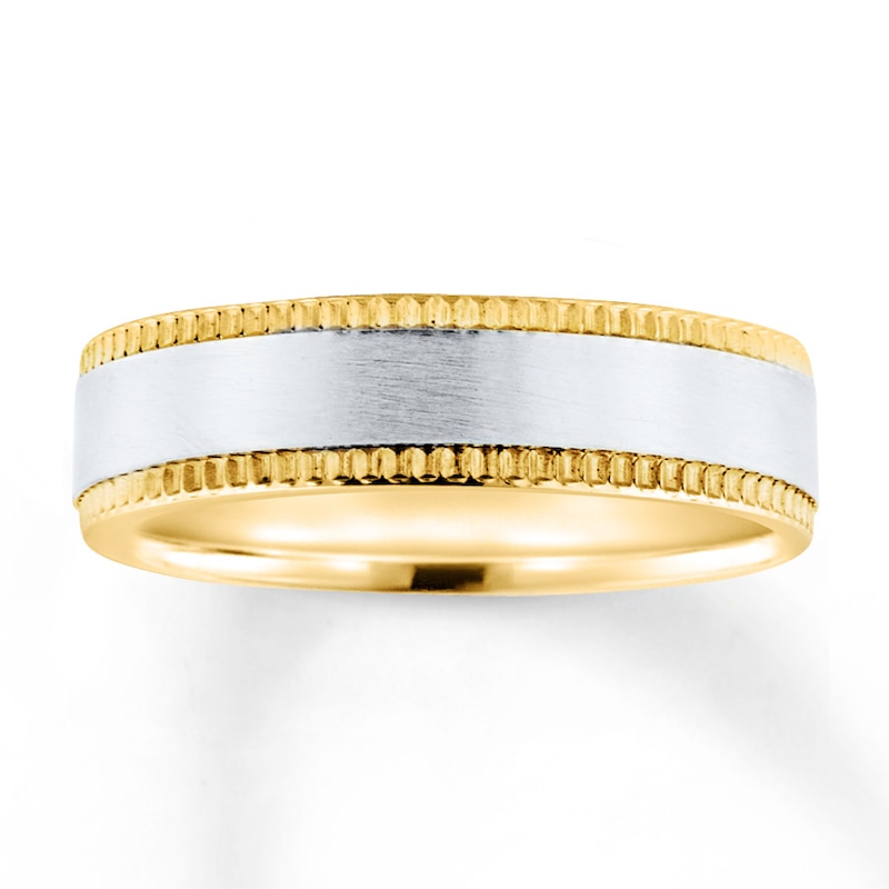 Wedding Band 10K Two-Tone Gold 6mm