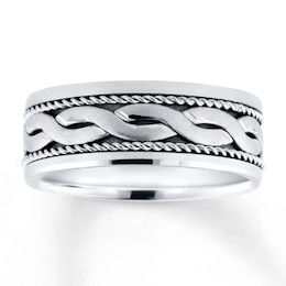 Now + Forever Wedding Band 10K White Gold 7.5mm