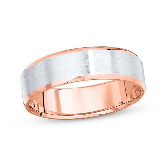Wedding Band 10K Two-Tone Gold 6mm