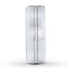 8mm Wedding Band White Tungsten Carbide