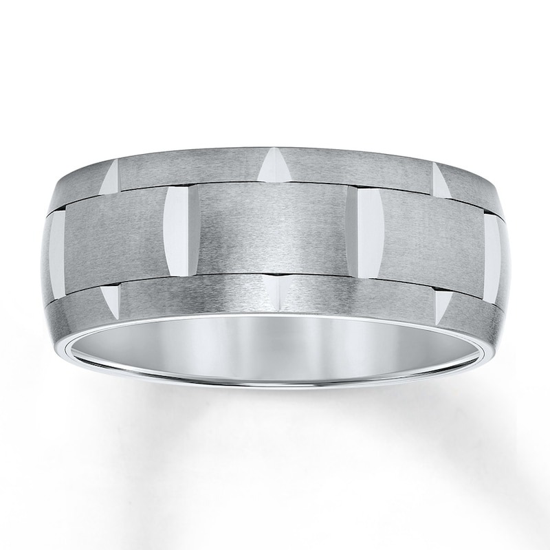 Main Image 1 of Now + Forever 9mm Wedding Band Tungsten Carbide
