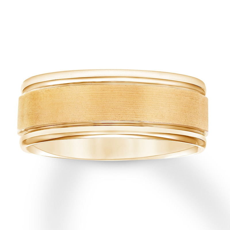 Main Image 1 of Now + Forever Wedding Band 10K Yellow Gold 8mm