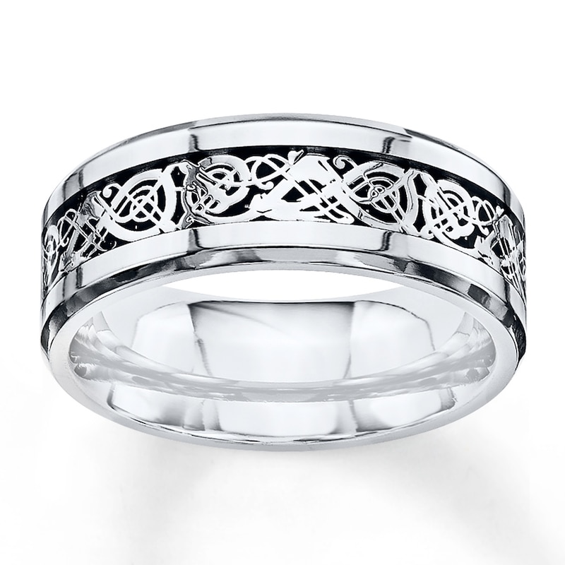 Main Image 1 of Now + Forever Men's Wedding Band Titanium 8mm