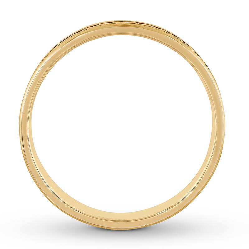 Engraved Wedding Band 10K Yellow Gold 6mm