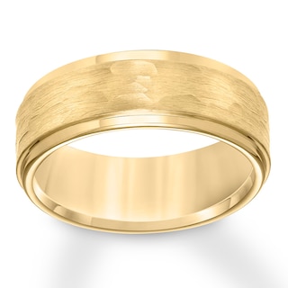 Now + Forever Wedding Band Yellow Tungsten Carbide 8mm