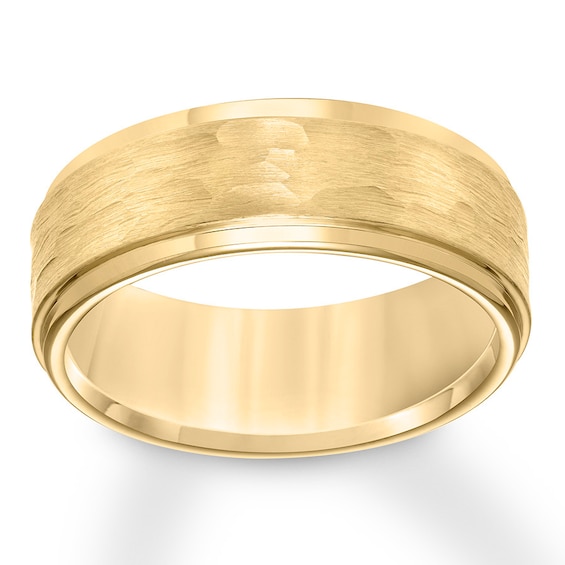 Now + Forever 8mm Wedding Band Yellow Tungsten Carbide
