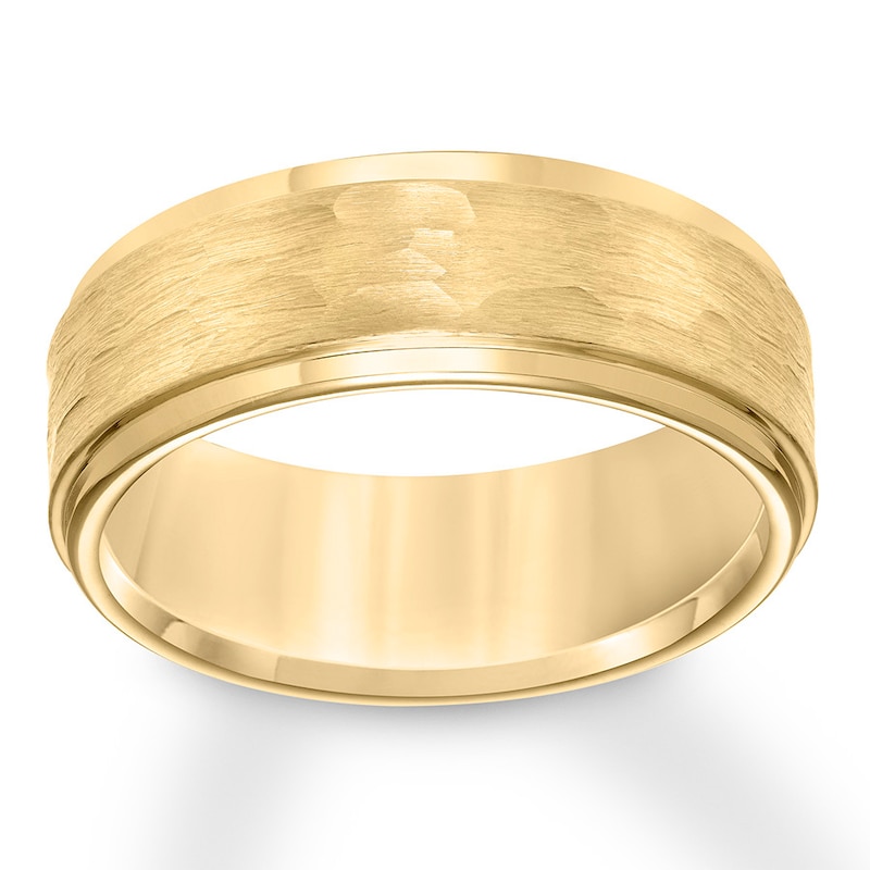 Main Image 1 of Now + Forever 8mm Wedding Band Yellow Tungsten Carbide