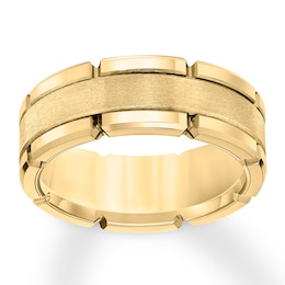 Now + Forever 8mm Wedding Band Yellow Tungsten Carbide