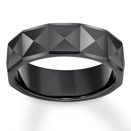 Now + Forever 7mm Wedding Band Black Tungsten Carbide